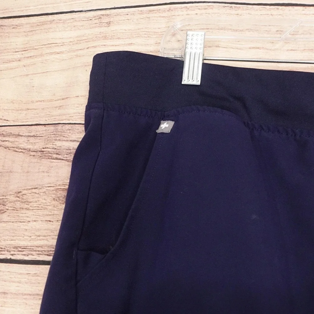 FIGS Scrub Pants Womens 2XL Blue Jogger Cargo Drawstring Elastic Waist SCRUBS
